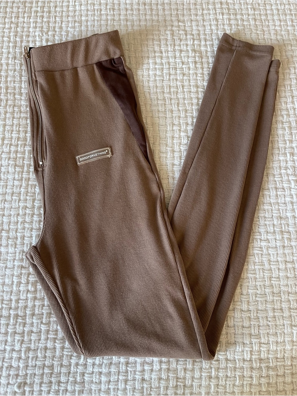 Women’s Brown Ribbed Leggings